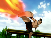 Sozin entrenando