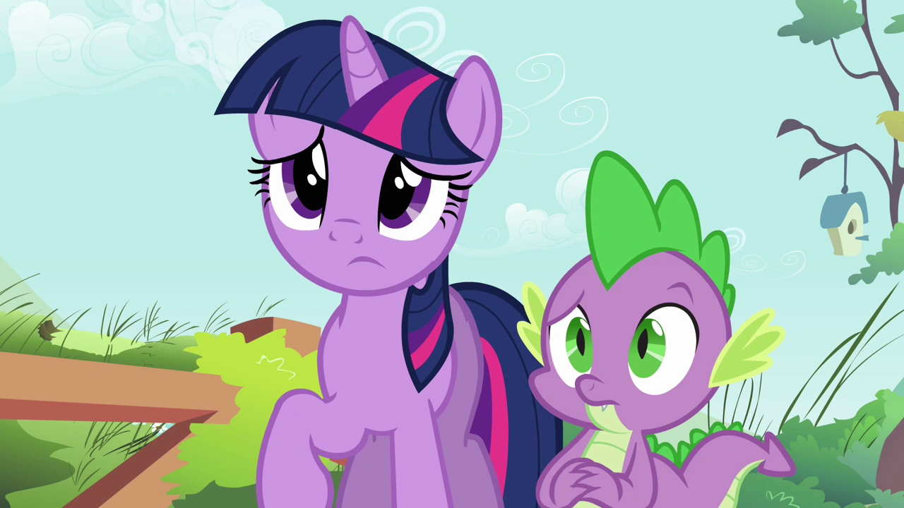 Image - Twilight and Spike concerned S03E13.png - My Little Pony