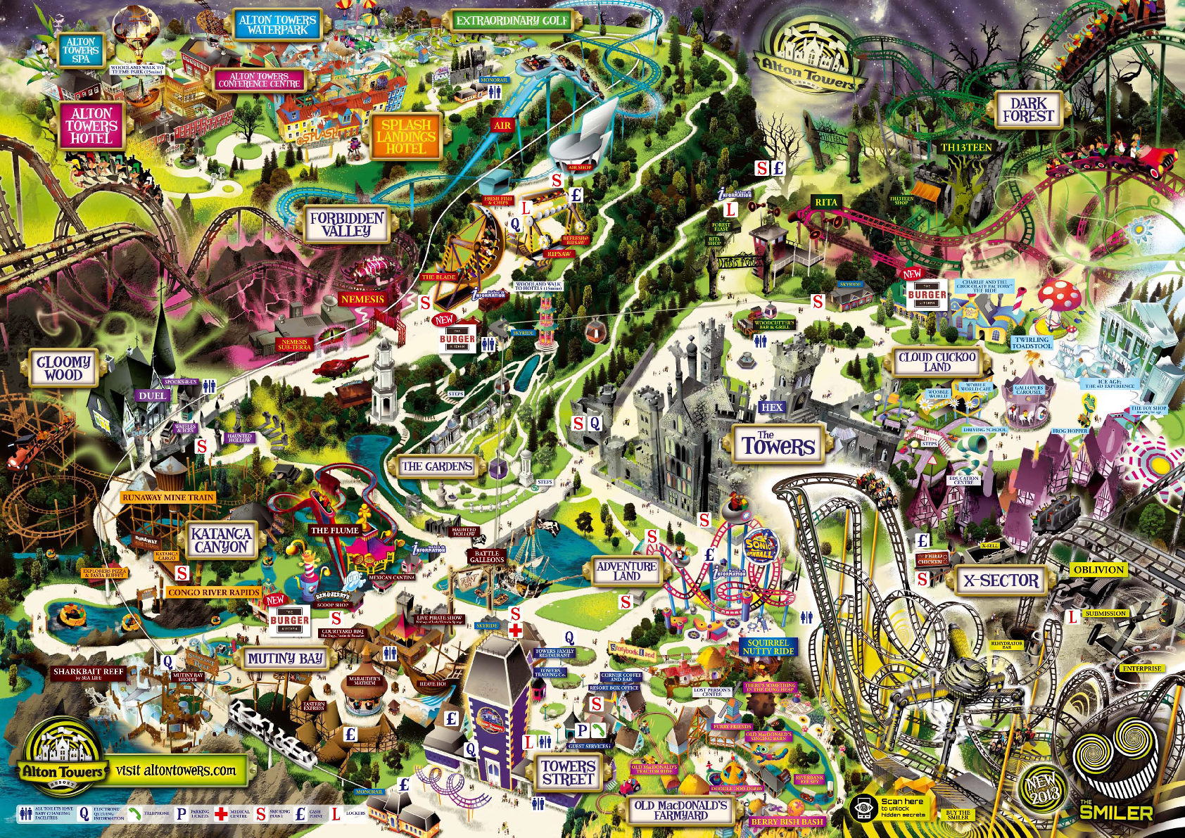 File Alton Towers map.png Coasterpedia The Roller Coaster Wiki