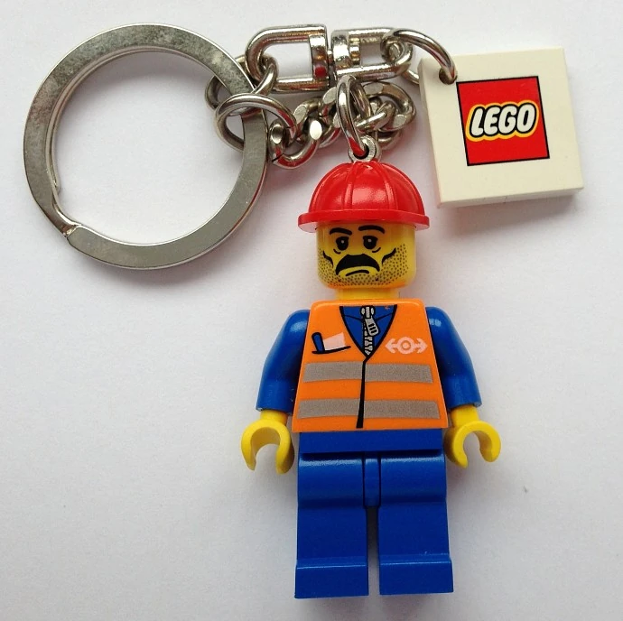 851037 Construction Worker Key Chain Brickipedia, the LEGO Wiki
