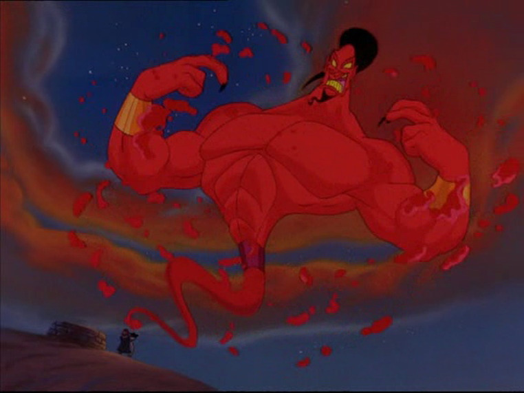 Maybe Jafar will have his 'red genie-form'; to save on some poten...