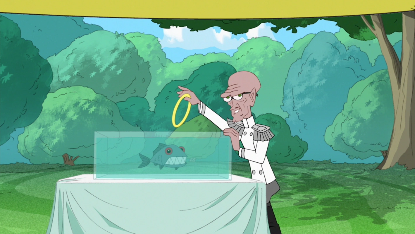Image Rodney and his pet Pirahnna.png Phineas and Ferb Wiki Your