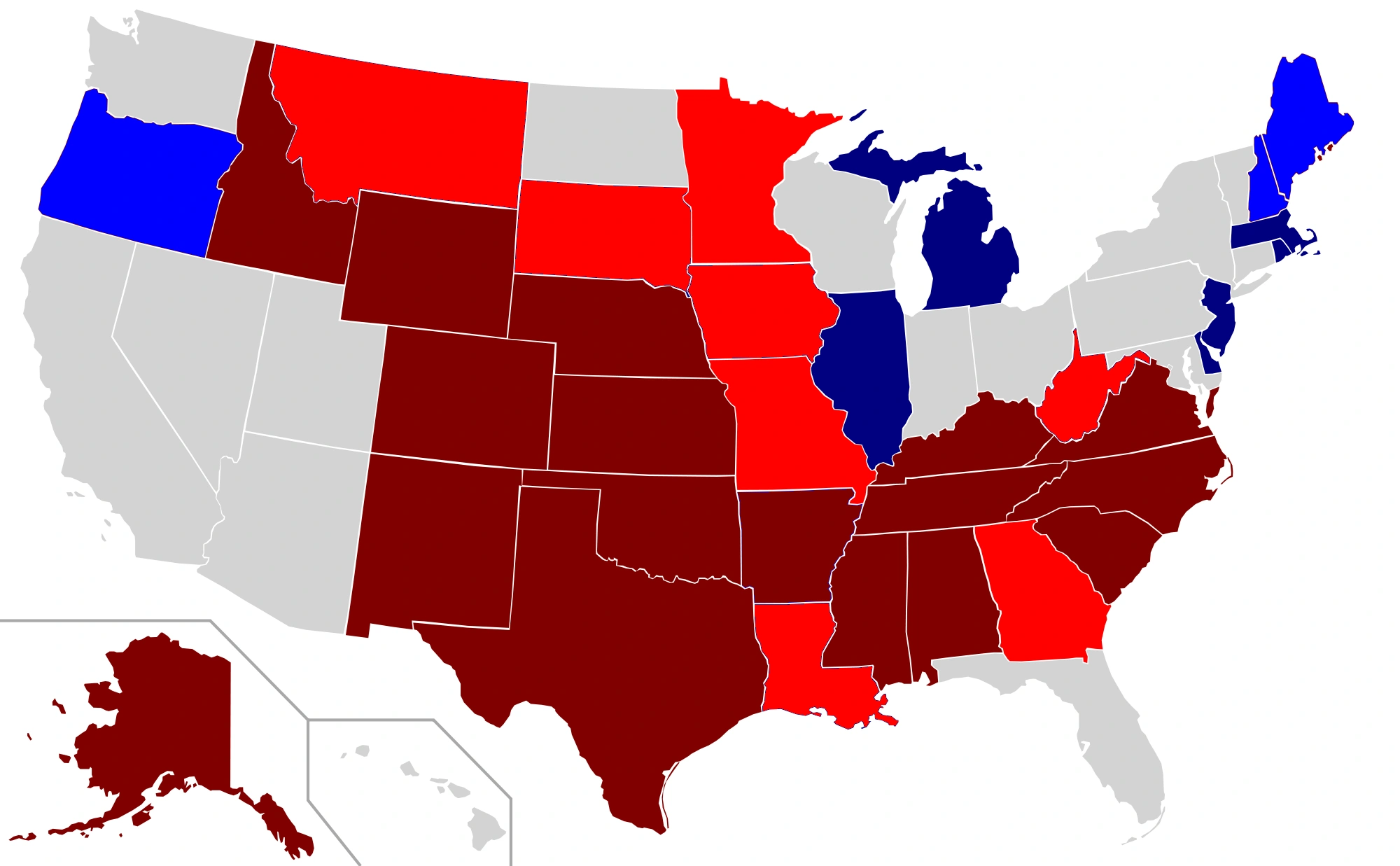 United States Senate Elections, 2002 (GOP Congress) Alternative History