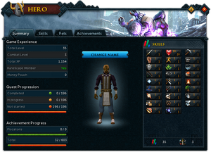 Hero interface