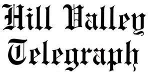 Back to the future II - Hill Valley Telegraph logo