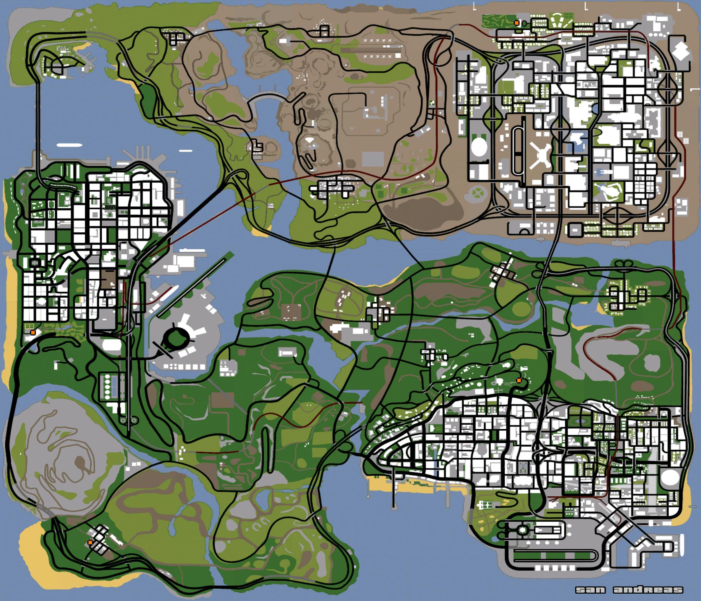 gta san andreas weapon location map