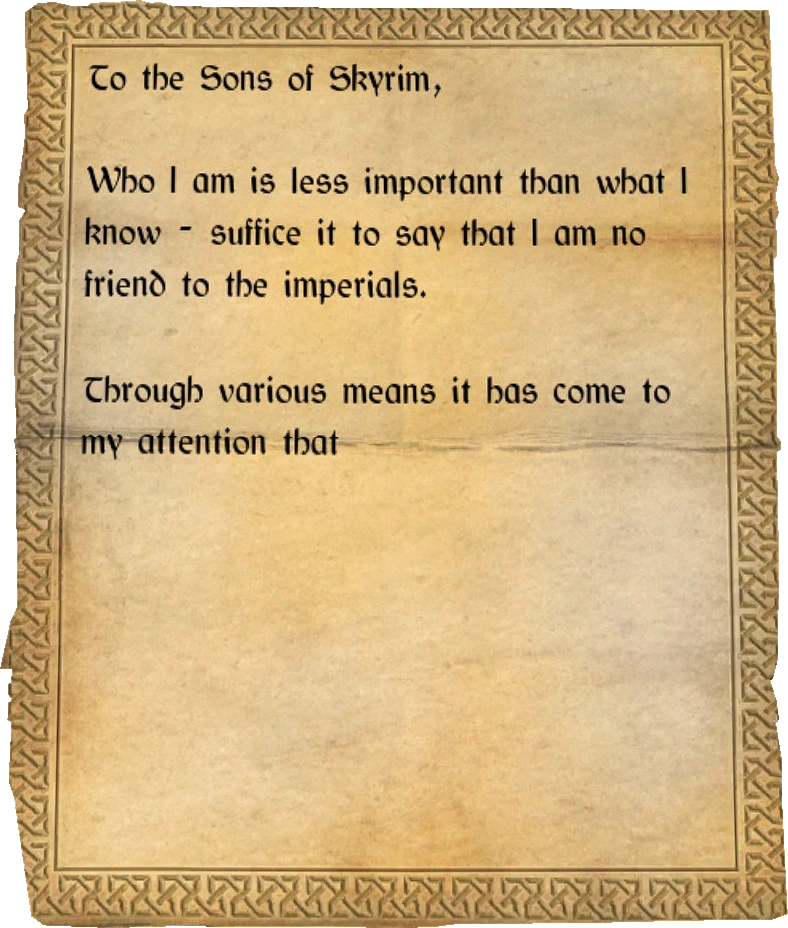 skyrim letter from a friend bug