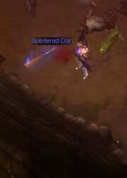 Splintered oar