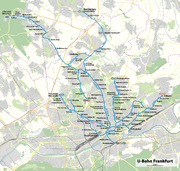 Karte U-Bahn Frankfurt