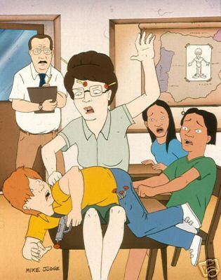 Blonde Spanking Cartoon - King of the hill to spank with love - Porn archive