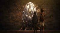Annie encased in a crystal