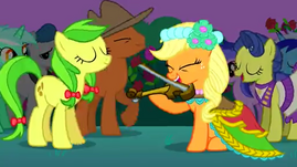 Applejack Playing The Fiddle