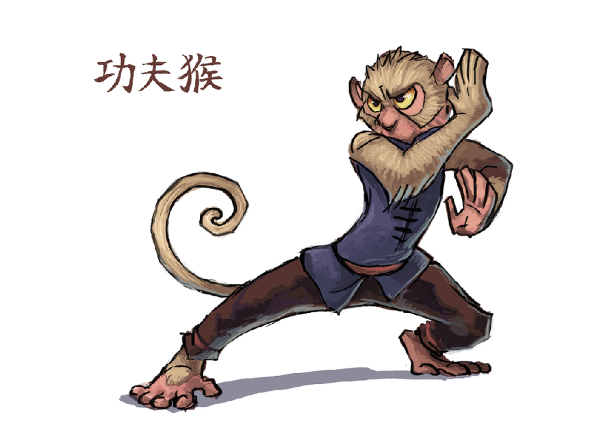 Imagen - Kung fu monkey by Keaze.png - Kung Fu Panda Wiki