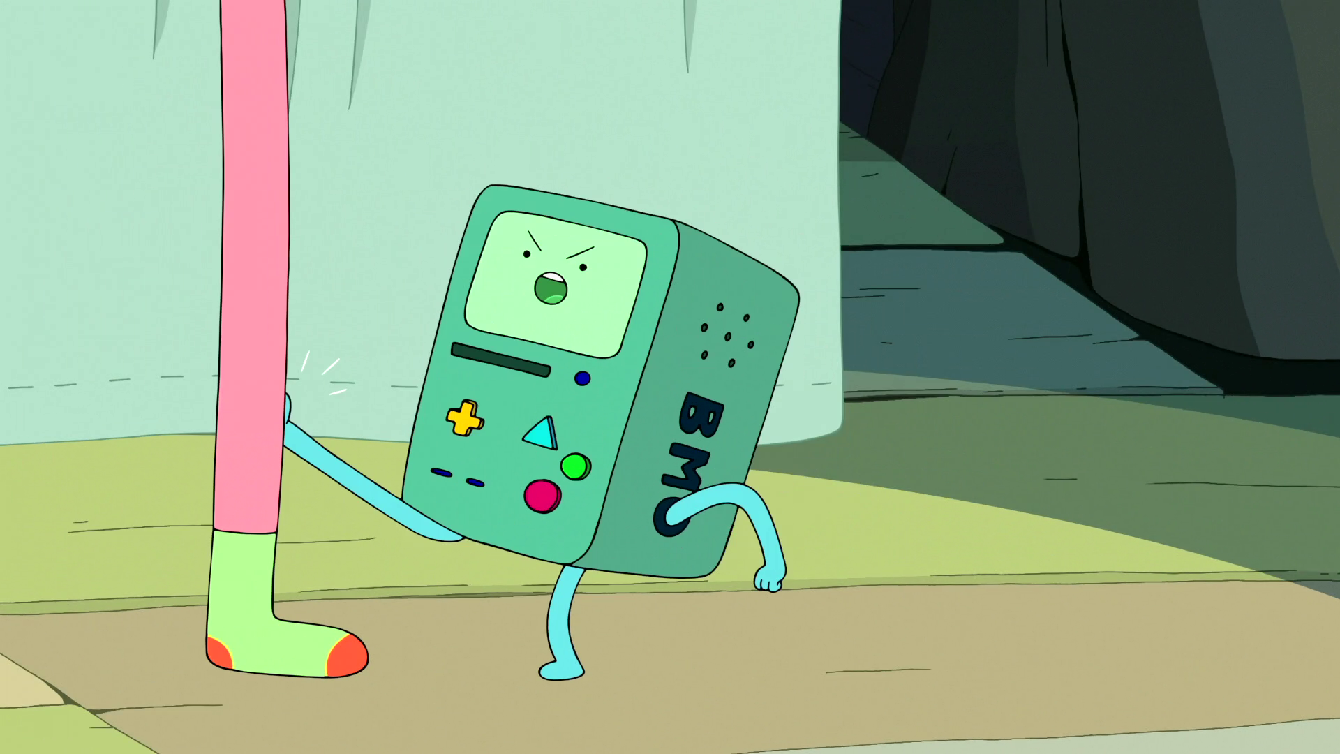 adventure time bmo kicking legs