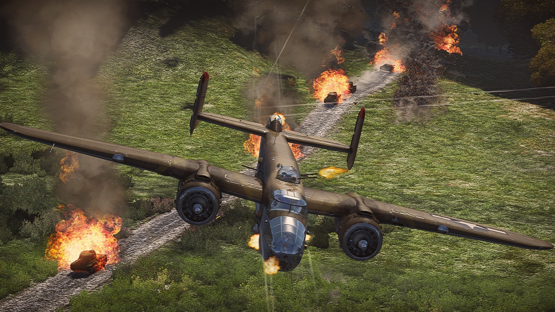 Image - B-25 Diving Over Burning Tanks.jpg - War Thunder Wiki