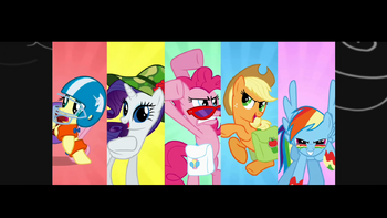 Ponies montage posing S1E07