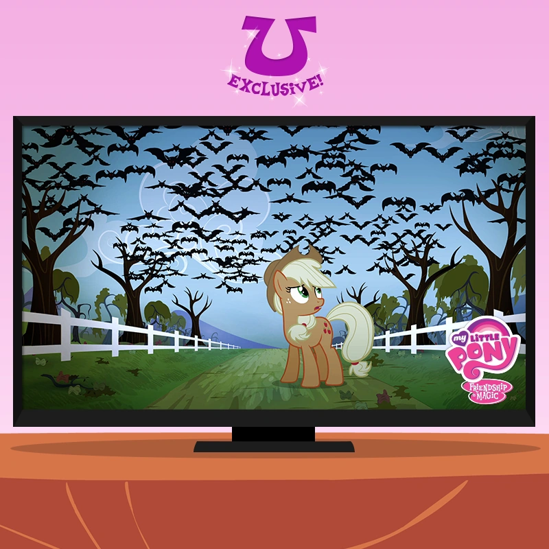 Image - Applejack looking at the vampire fruit bats promotional S4E07