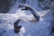Weeping Angel Hands under the Snow