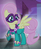 Fluttershy as Saddle Rager ID S04E06