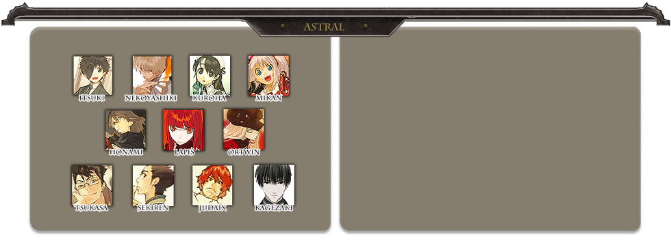 Menu panel