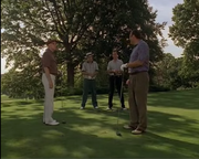 DiMeo crew at a golfing game