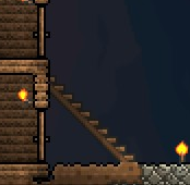 Terraira wooden platform stairs