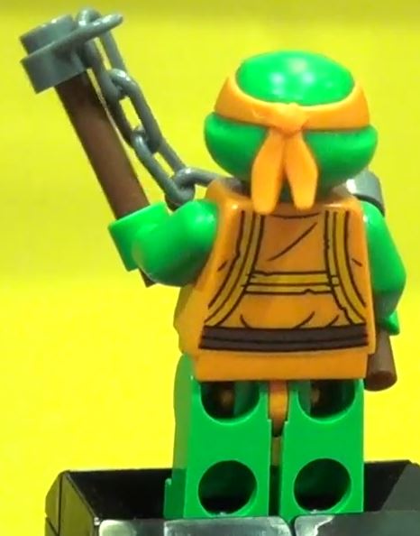 michelangelo lego keychain