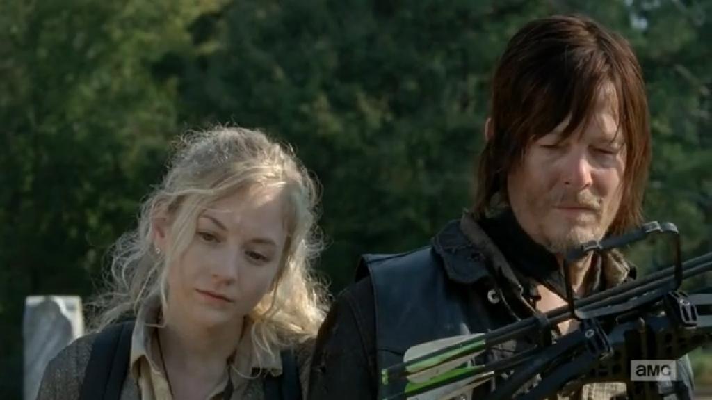 Image Beth and Daryl sad at loving father grave.JPG Walking Dead Wiki Wikia