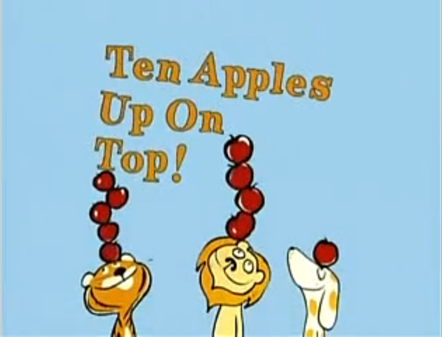 5 apples up on top