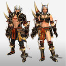 FrontierGen-Kishin Armor (Blademaster) and Doji Armor (Gunner) (Front) Render.jpg