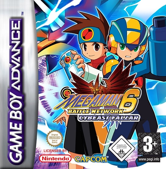 Mega Man Battle Network 6 Cybeast Falzar European box art.