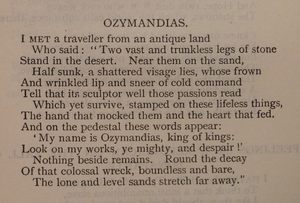 Ozymandias - Wallace Stevens Wiki