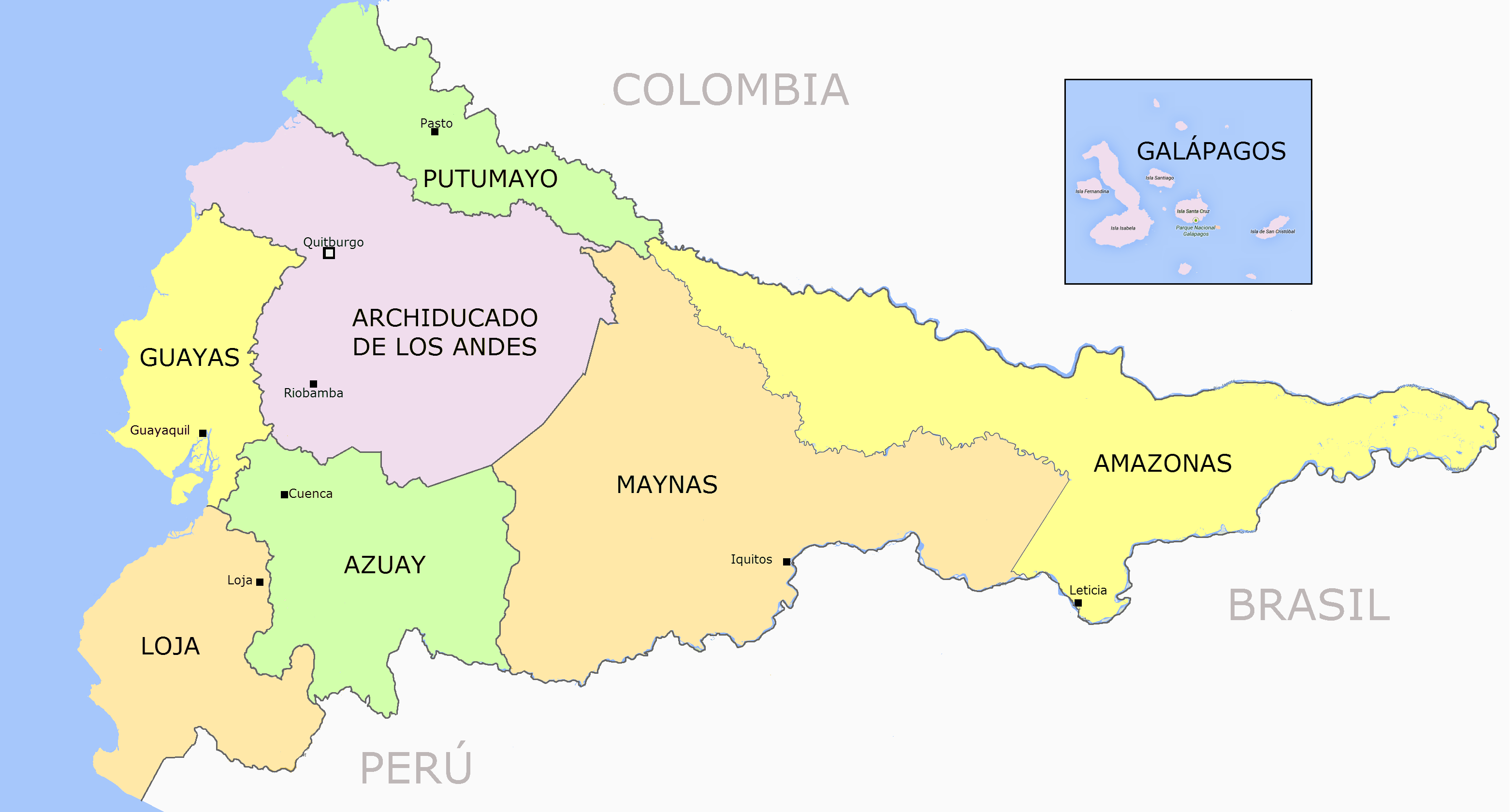 Mapa Politico De Quito