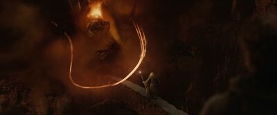 Gandalf confronts balrog