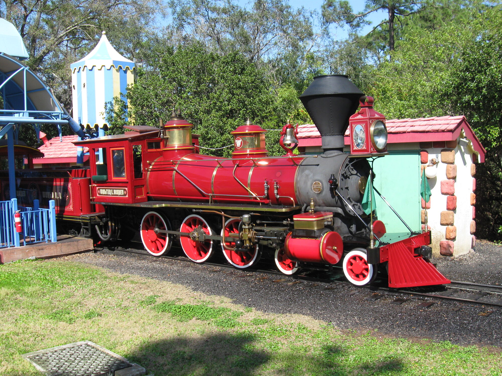 walt disney on a train