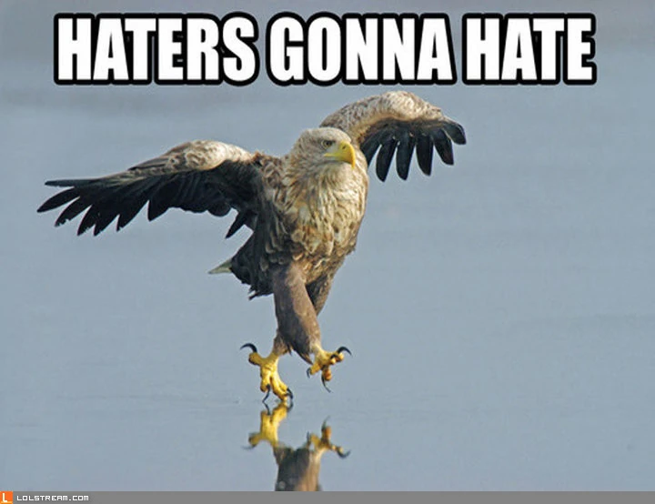 Image Haters Gonna Hate Eagle.jpg Epic Rap Battles of History Wiki