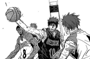 Akashi's pass intercepted by Kagami