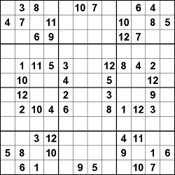 free printable sudoku 12x12