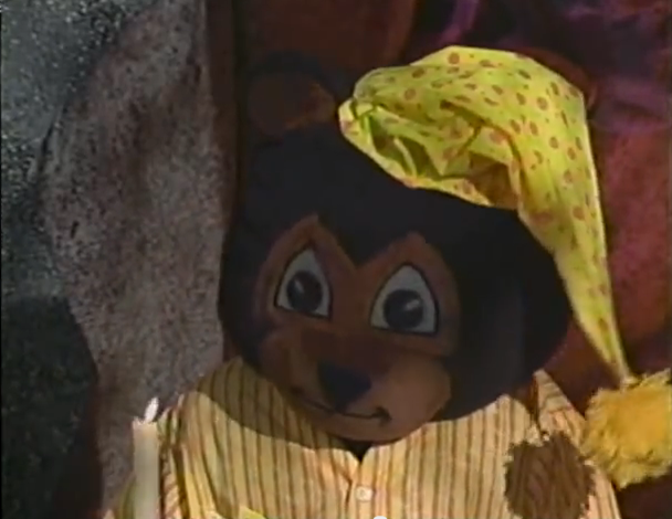 barney campfire sing along bear mascot