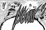 Bardock esquivando Supernova