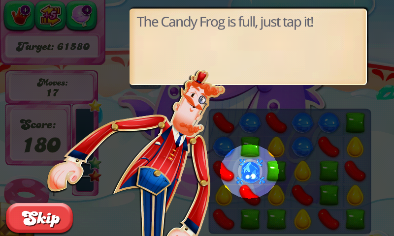 candy crush saga frog