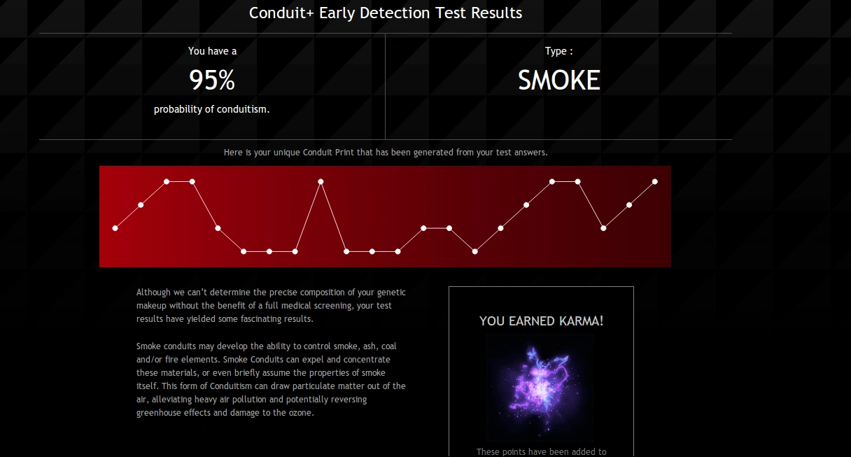 Conduit Test Results inFamous Wiki Powers, Enemies, and everything