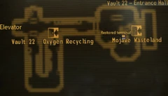 Vault 22 entrance hall map