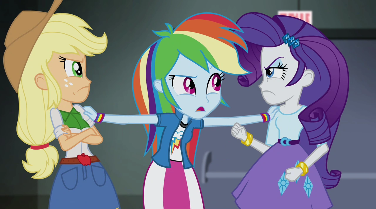 Image - Rainbow breaks up Applejack and Rarity EG2.png - My Little Pony