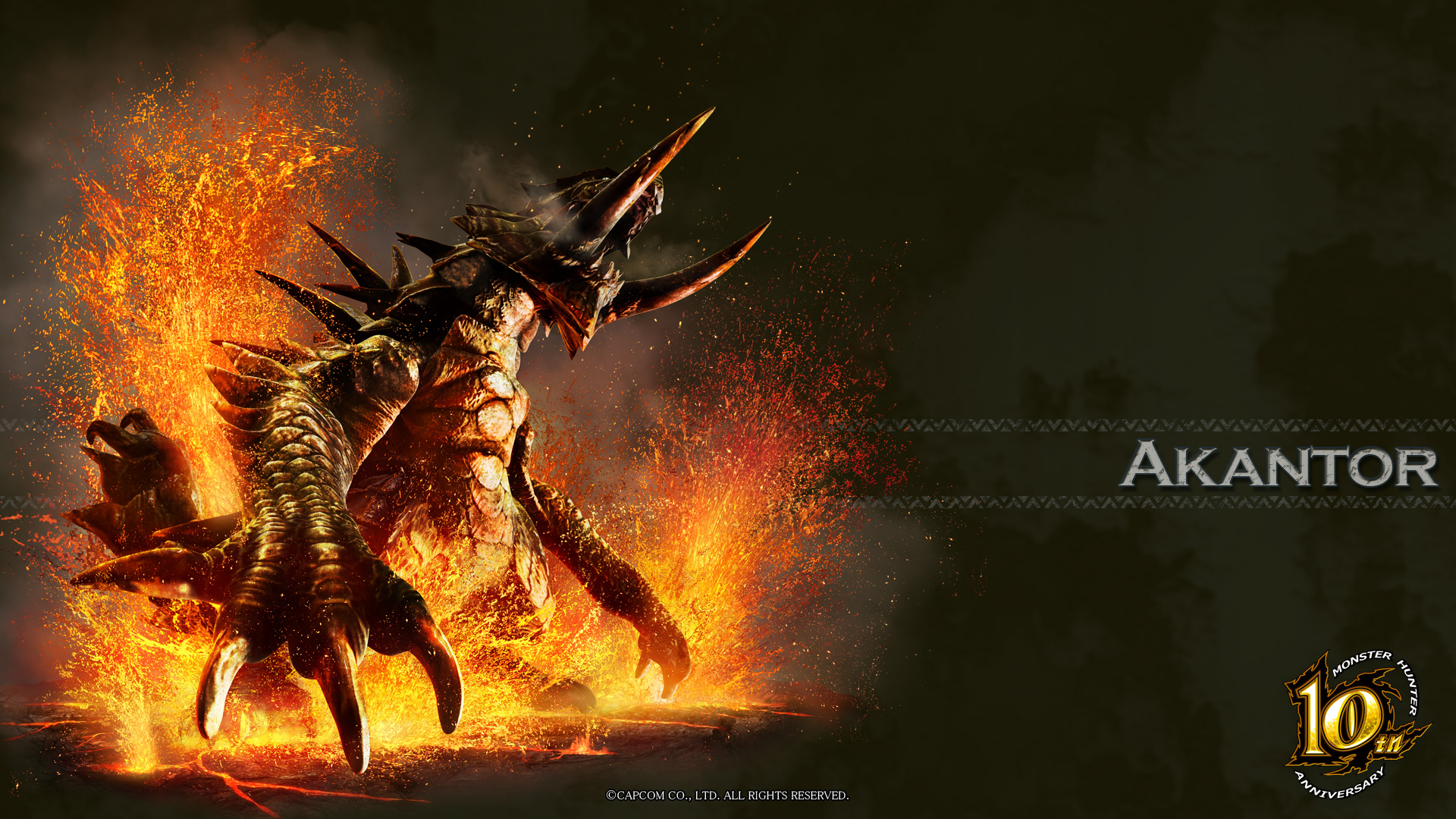 tutorial  Anniversary  Image The game Monster  10th MH Wallpaper maker 001.jpg Akantor quest