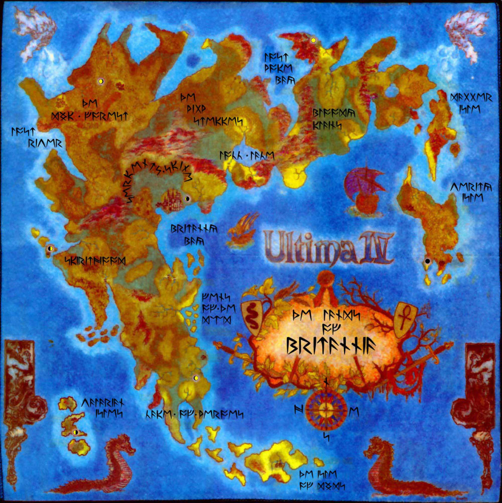 Ultima IV Map of Britannia - The Codex of Editable Wisdom, a Wikia wiki ...