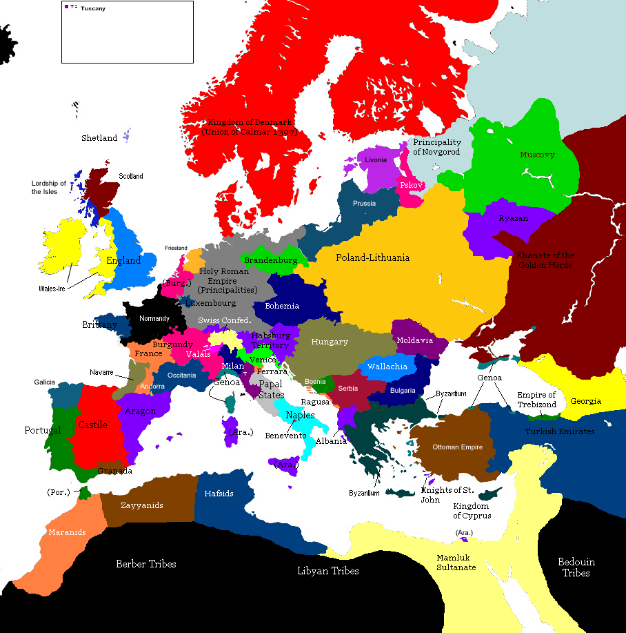 Second Europe 1430, 1430-1459 (Map Game) - Alternative History