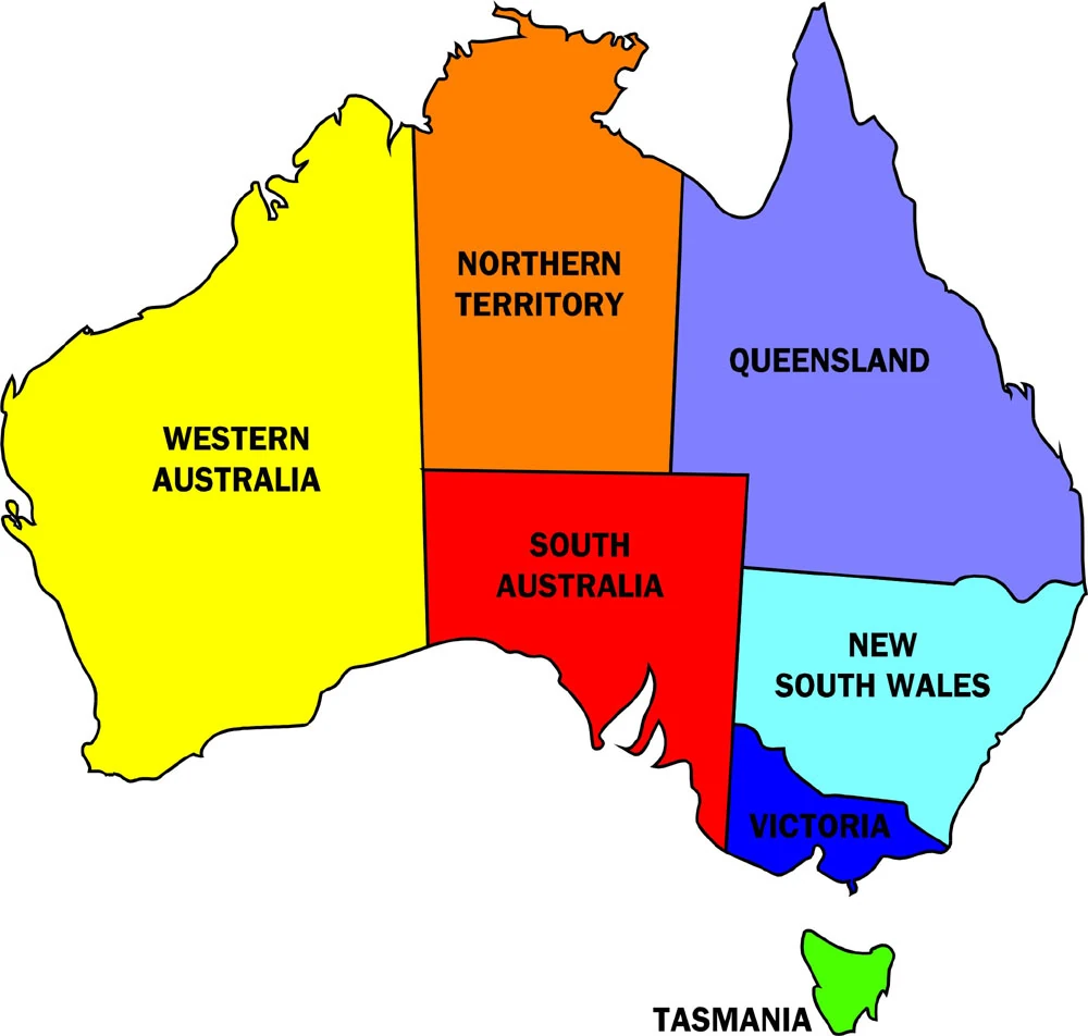 Political Map Of Australia United - Australia Political Map 