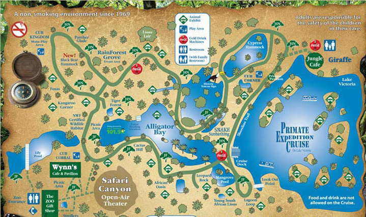 Naples Zoo List of Major Zoos - Naples Zoo Map