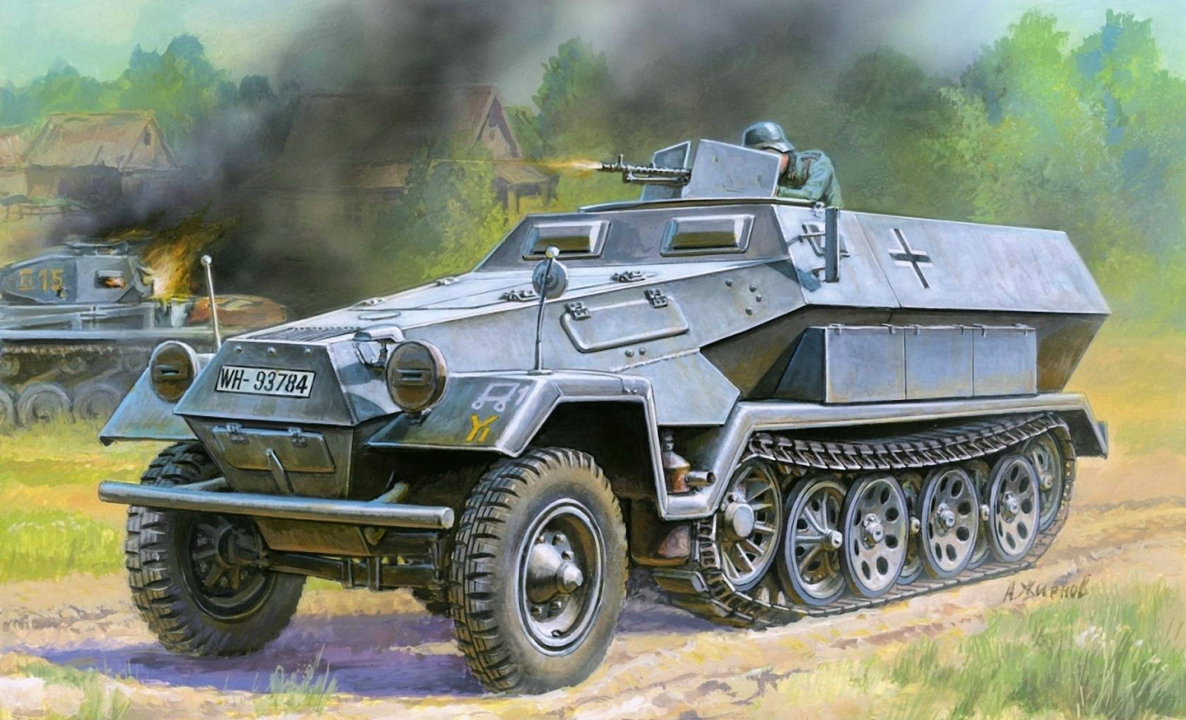 Sdkfz 251 Mit Einer 88 Cm 43 Chenille Nazi Propaganda Tank Destroyer ...